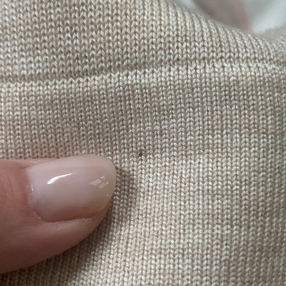 Tommy Hilfiger Striped Nautical Shoulder Button Sweater Pink Tan Cream Small - Picture 7 of 8